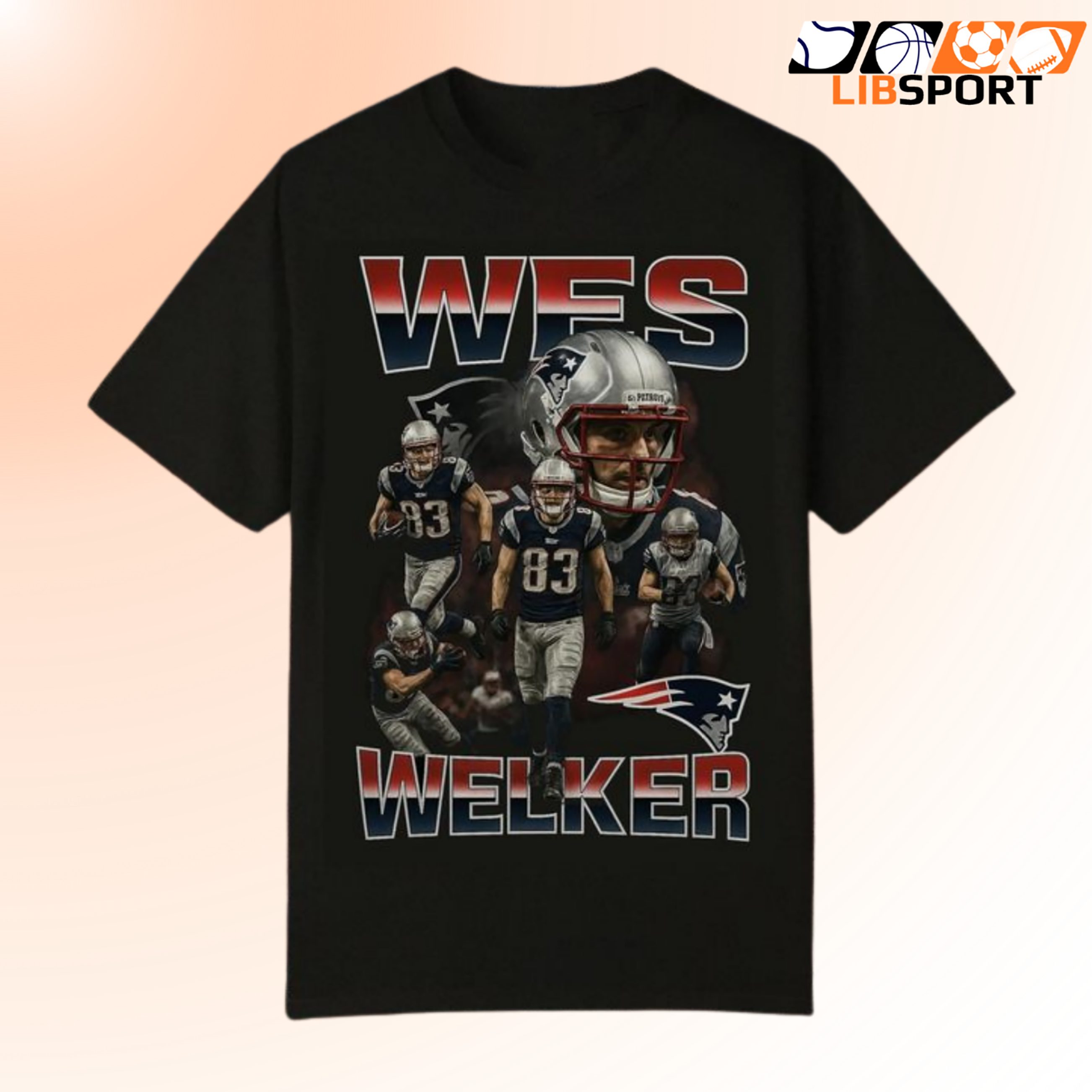 Wes Welker Shirt, New England Patriots T-Shirt, Vintage Nfl Tee
